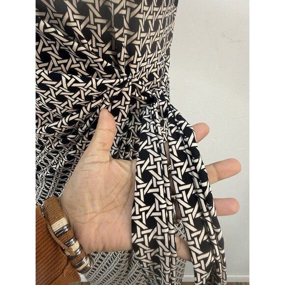 "ANN TAYLOR" WOMEN SLEEVELESS BLACK TIE WAIST DRESS SIZE: M NWT $130 - Picture 4 of 15